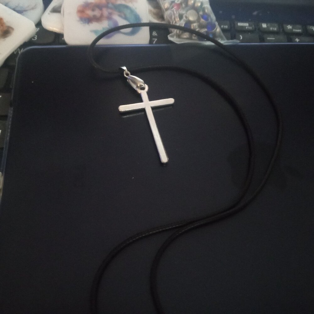 Handmade Silver Plated Cross Necklace